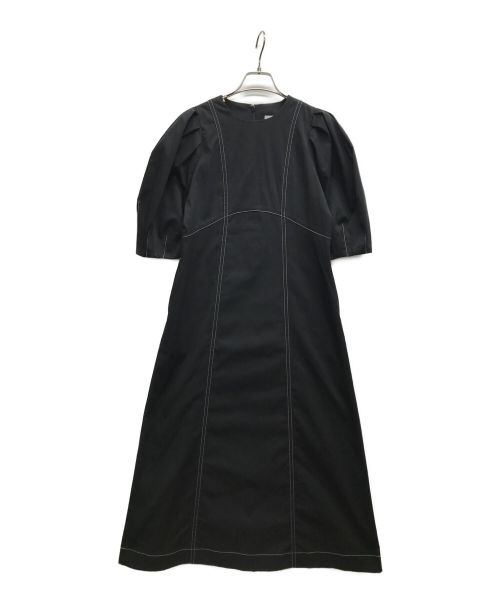 INella（イネラ）INella (イネラ) ステッチボリュームスリーブワンピース ブラック サイズ:Fの古着・服飾アイテム