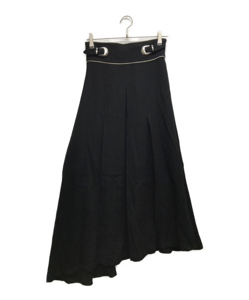 INella（イネラ）INella (イネラ) サイドベルテッドアシメスカート ブラック サイズ:2の古着・服飾アイテム