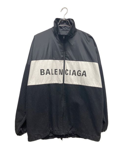 BALENCIAGA（バレンシアガ）BALENCIAGA (バレンシアガ) デニムナイロン切替ポプリンシャツブルゾン ブラック サイズ:34の古着・服飾アイテム