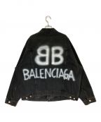 BALENCIAGAバレンシアガ）の古着「Spray Paint BB Logo Denim Jacket」