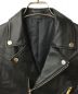中古・古着 STUDIOUS (ステュディオス) ダブルライダースジャケット ブラック サイズ:3：6800円
