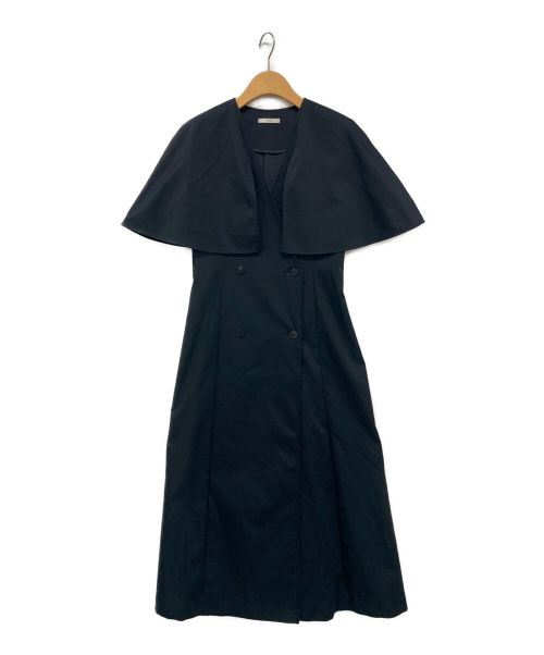 LE PHIL（ル フィル）LE PHIL (ル フィル) ケープカラーワンピース ブラック サイズ:1の古着・服飾アイテム