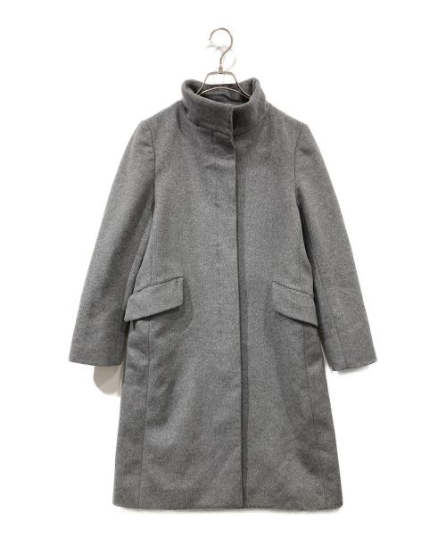 自由区（ジユウク）自由区 (ジユウク) アンゴラミックスビーバー コート グレー サイズ:36の古着・服飾アイテム