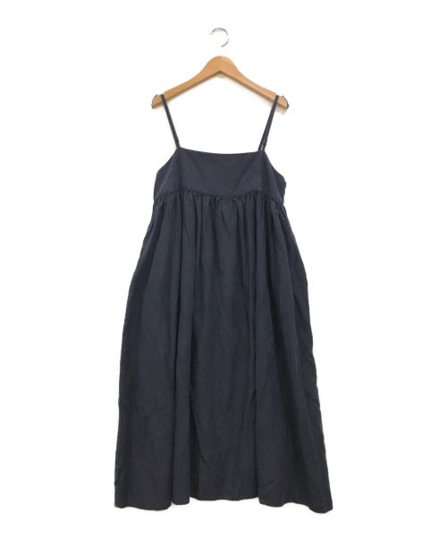 かぐれ（カグレ）かぐれ (カグレ) テンセルリネンキャミソールジャンパースカート ネイビー サイズ:Freeの古着・服飾アイテム