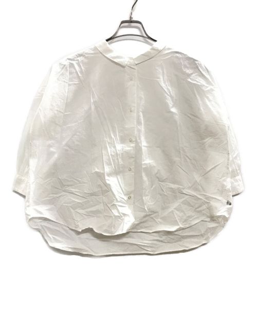 HUIS.（ハウス）HUIS. (ハウス) 8分袖コードレーンワイドブラウス ホワイト サイズ:Freeの古着・服飾アイテム