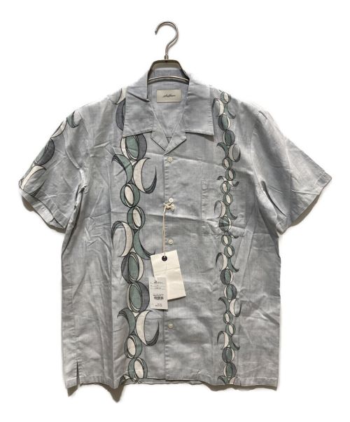 Seagreen（シーグリーン）Seagreen (シーグリーン) GEOMETRY SATIN SHIRT ライトグレー サイズ:02 未使用品の古着・服飾アイテム