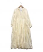 mala KALANCHOEマーラ カランコエ）の古着「Cotton Silk Embroidery Gown」｜アイボリー