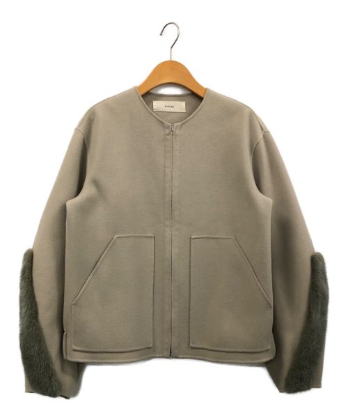 CYCLAS（シクラス）CYCLAS (シクラス) Wool-angora Face Jacket With Mink ベージュ サイズ:34の古着・服飾アイテム