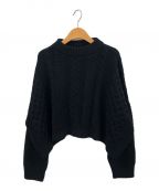 L'appartementアパルトモン）の古着「Cable Short Knit Pullover」｜ブラック