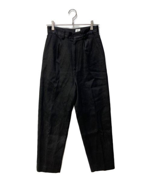 6(ROKU) BEAUTY&YOUTH（ロク ビューティーアンドユース）6(ROKU) BEAUTY&YOUTH (ロク ビューティーアンドユース) HEAVY LINEN PANTS ブラック サイズ:34の古着・服飾アイテム