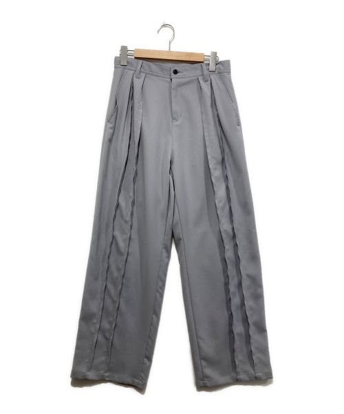 SHAREEF（シャリーフ）SHAREEF (シャリーフ) DOUBLE CLOTH WIDE PANTS ライトグレー サイズ:1の古着・服飾アイテム