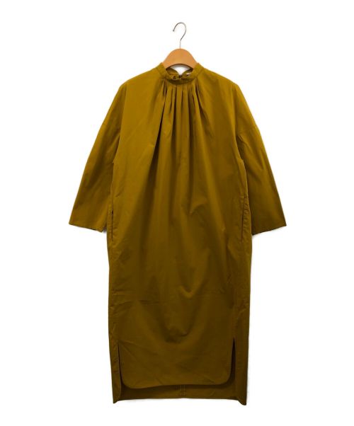 ENFOLD（エンフォルド）ENFOLD (エンフォルド) ダブルサテンタックリラックスドレス ダークイエロー サイズ:36の古着・服飾アイテム