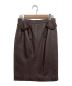 BOTTEGA VENETA (ボッテガベネタ) レザータイトスカート ブラウン サイズ:40：22000円