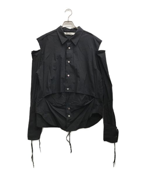 Midorikawa（ミドリカワ）Midorikawa (ミドリカワ) SHOULDER OPEN SHIRT ブラック サイズ:Freeの古着・服飾アイテム