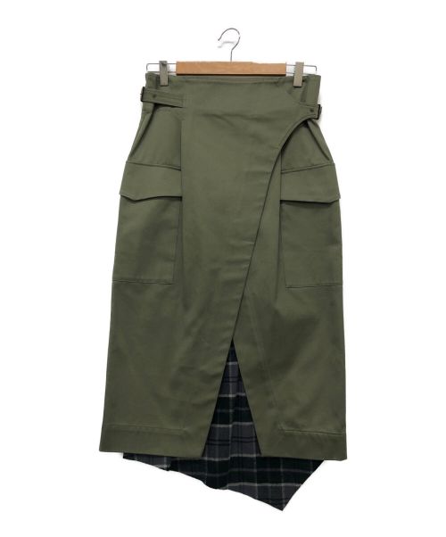 Masaki paris（マサキパリ）Masaki paris (マサキパリ) ミリタリーラップスカート グリーン サイズ:1の古着・服飾アイテム