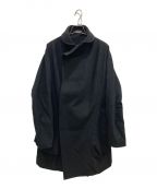 Yohji Yamamoto FEMMEヨウジヤマモトファム）の古着「ラップデザインコート」｜ブラック