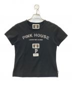 PINK HOUSEピンクハウス）の古着「ワッペンTシャツ」｜ブラック