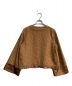 MUVEIL (ミュベール) ノーカラージャガードジャケット ブラウン サイズ:38 未使用品：8000円