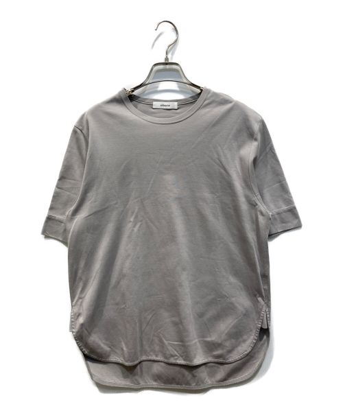 ebure（エブール）EBURE (エブール) ラウンドヘムクルーネックTシャツ グレー サイズ:38の古着・服飾アイテム