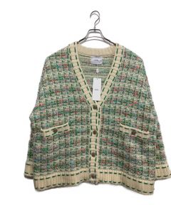 COEL ツイード編みビッグカーディガンアイボリー