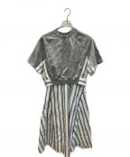 3.1 phillip limスリーワンフィリップリム）の古着「Striped Cotton French Terry Midi Dress」｜グレー