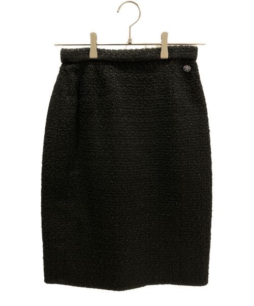 CHANEL（シャネル）CHANEL (シャネル) ツイードスカート ブラック サイズ:34の古着・服飾アイテム