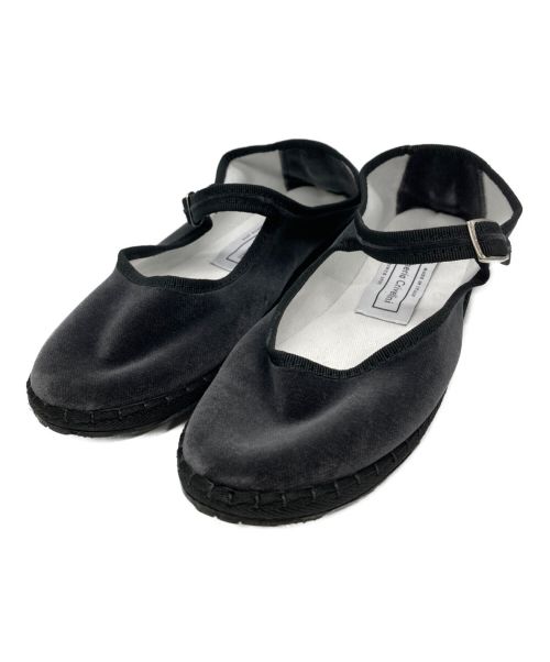 drogheria Crivellini（ドロゲリアクリベリーニ）drogheria Crivellini (ドロゲリアクリベリーニ) Velvet One Strap Shoes ブラック サイズ:36の古着・服飾アイテム