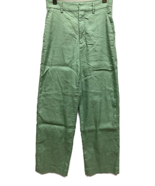 YANUK（ヤヌーク）YANUK (ヤヌーク) ワイドストレートパンツ グリーン サイズ:Sの古着・服飾アイテム