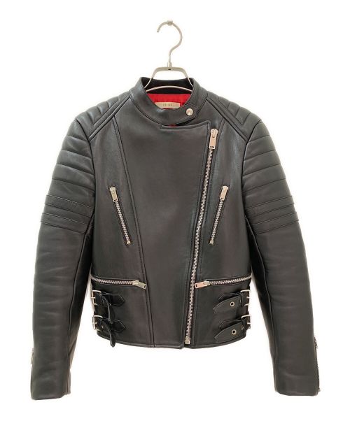 CELINE（セリーヌ）CELINE (セリーヌ) ライダースジャケット ブラック サイズ:38の古着・服飾アイテム