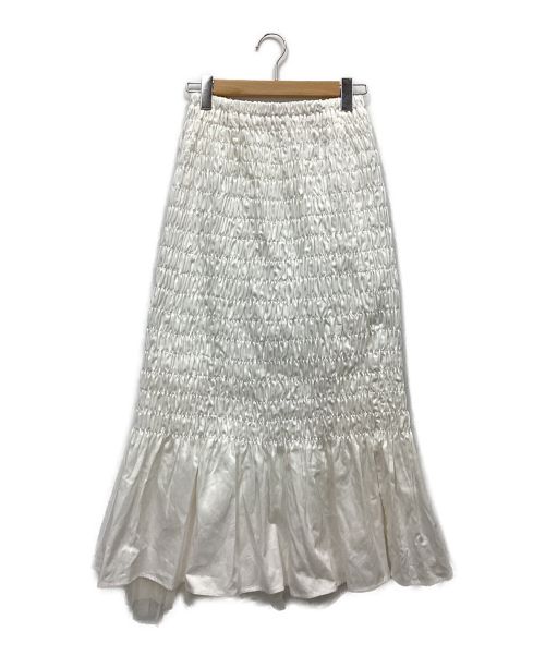 la belle etude（ラベルエチュード）la belle etude (ラベルエチュード) 3点SETシャーリングスカート ホワイト サイズ:1 未使用品の古着・服飾アイテム