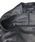 中古・古着 Vesgioia (ベスジョーヤ) ラムレザーライダースジャケット ブラック サイズ:L：9800円