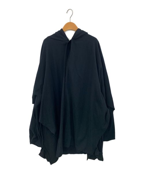 GROUND Y（グラウンドワイ）GROUND Y (グラウンドワイ) コットンミニ裏毛ビッグマント ブラック サイズ:3の古着・服飾アイテム