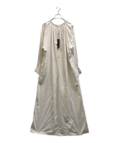Omekashi（オメカシ）Omekashi (オメカシ) シャーリングネックオールインワン オフホワイト サイズ:38 未使用品の古着・服飾アイテム