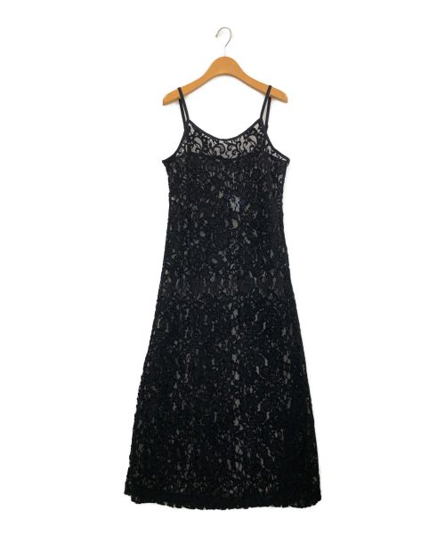 WRINN（リン）WRINN (リン) モールレースドレス ブラック サイズ:38の古着・服飾アイテム