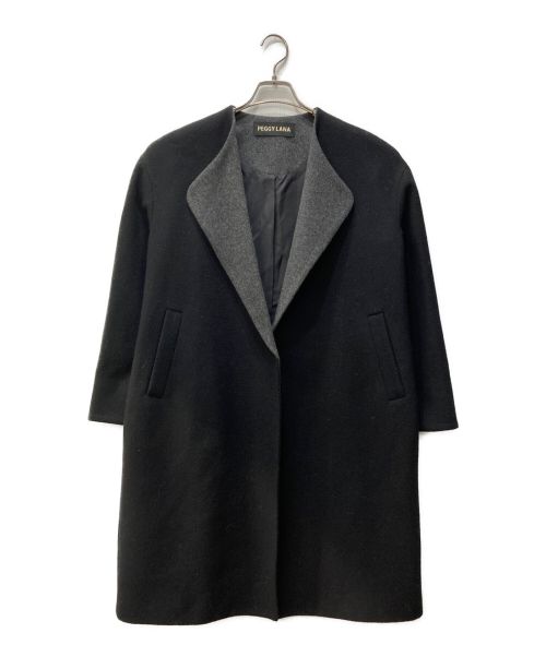 PEGGY LANA（ペギー ラナ）PEGGY LANA (ペギー ラナ) ノーカラーコート ブラック サイズ:1の古着・服飾アイテム