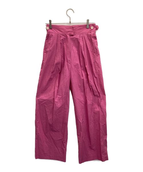 MAISON SPECIAL（メゾンスペシャル）MAISON SPECIAL (メゾンスペシャル) コットンナイロン2タックワイドパンツ ピンク サイズ:38の古着・服飾アイテム