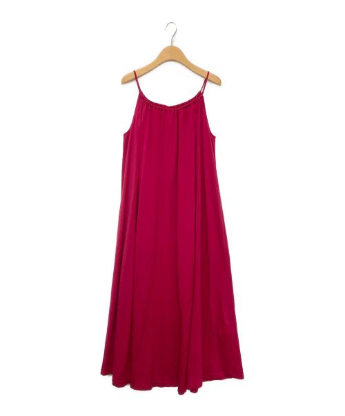 CABAN（キャバン）CABAN (キャバン) キュプラポリエステルジャージー ギャザーワンピース ピンク サイズ:Sの古着・服飾アイテム