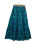 sara mallika（サラマリカ）の古着「Gauze Voile Big Flower Print Skirt」｜グリーン