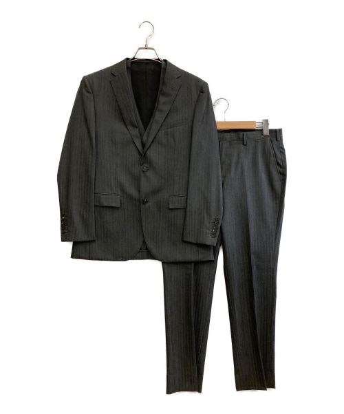 BLACK LABEL CRESTBRIDGE（ブラックレーベル クレストブリッジ）BLACK LABEL CRESTBRIDGE (ブラックレーベル クレストブリッジ) 3ピーススーツ グレー サイズ:38Ｌの古着・服飾アイテム