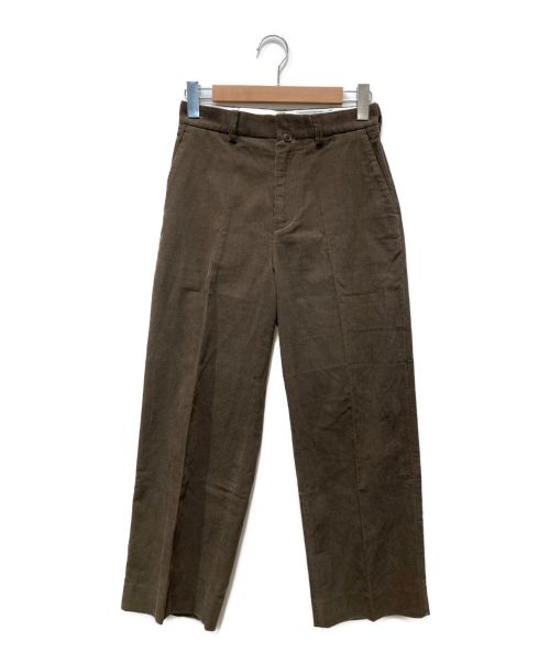 YAECA（ヤエカ）YAECA (ヤエカ) CORDUROY PANTS CREASED ブラウン サイズ:28の古着・服飾アイテム