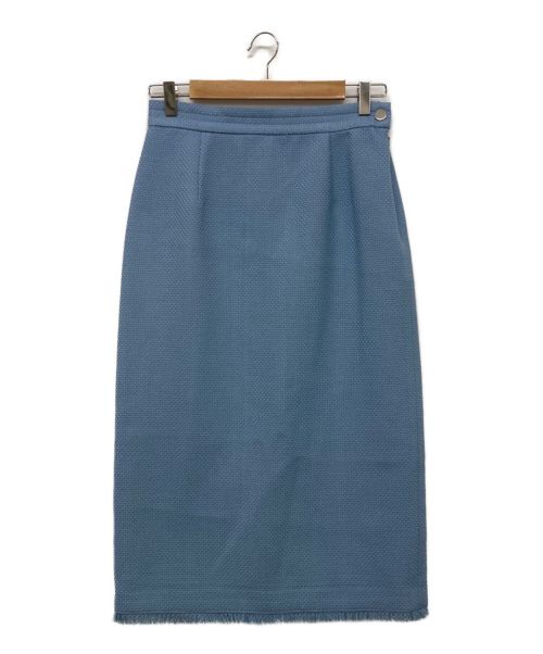 ANAYI（アナイ）ANAYI (アナイ) ウールプリペラタイト スカート ライトブルー サイズ:38の古着・服飾アイテム