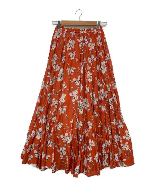MARIHA（マリハ）MARIHA (マリハ) フラワーロングスカート レッド サイズ:36の古着・服飾アイテム