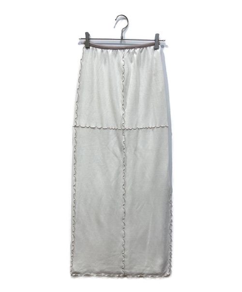 BED&BREAKFAST（ベッド・アンド・ブレックファスト）BED&BREAKFAST (ベッド・アンド・ブレックファスト) Double Cover Skirt ホワイト サイズ:USUAL 未使用品の古着・服飾アイテム