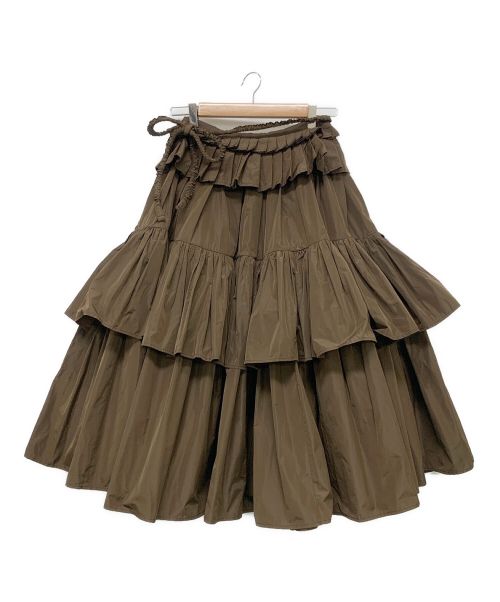 PLAN C（プランシー）Plan C (プランシー) Taffeta Midi Skirt ブラウン サイズ:36の古着・服飾アイテム