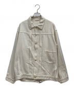 COMOLIコモリ）の古着「シルクネップ TYPE-1ST　V01-01007　トラッカー　ジャケット」｜ホワイト