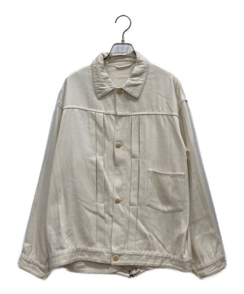 COMOLI（コモリ）COMOLI (コモリ) シルクネップ TYPE-1ST　V01-01007　トラッカー　ジャケット ホワイト サイズ:2の古着・服飾アイテム