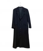 Yohji Yamamoto pour hommeヨウジヤマモト プールオム）の古着「ウールギャバ5Bロングジャケット」｜ブラック