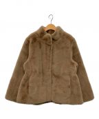 RANDEBOOランデブー）の古着「Melt fake fur coat」｜ブラウン