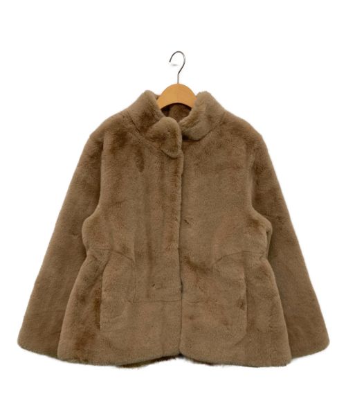 RANDEBOO（ランデブー）RANDEBOO (ランデブー) Melt fake fur coat ブラウン サイズ:Fの古着・服飾アイテム