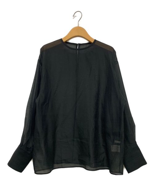 #Newans（ハッシュニュアンス）#Newans (ハッシュニュアンス) シアープルオーバーシャツ ブラック サイズ:1の古着・服飾アイテム